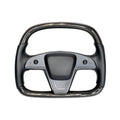 Tesla Model S Plaid 2021+ Yoke D-Round Carbon Fiber Steering Wheel Mods - Tesery Official Store