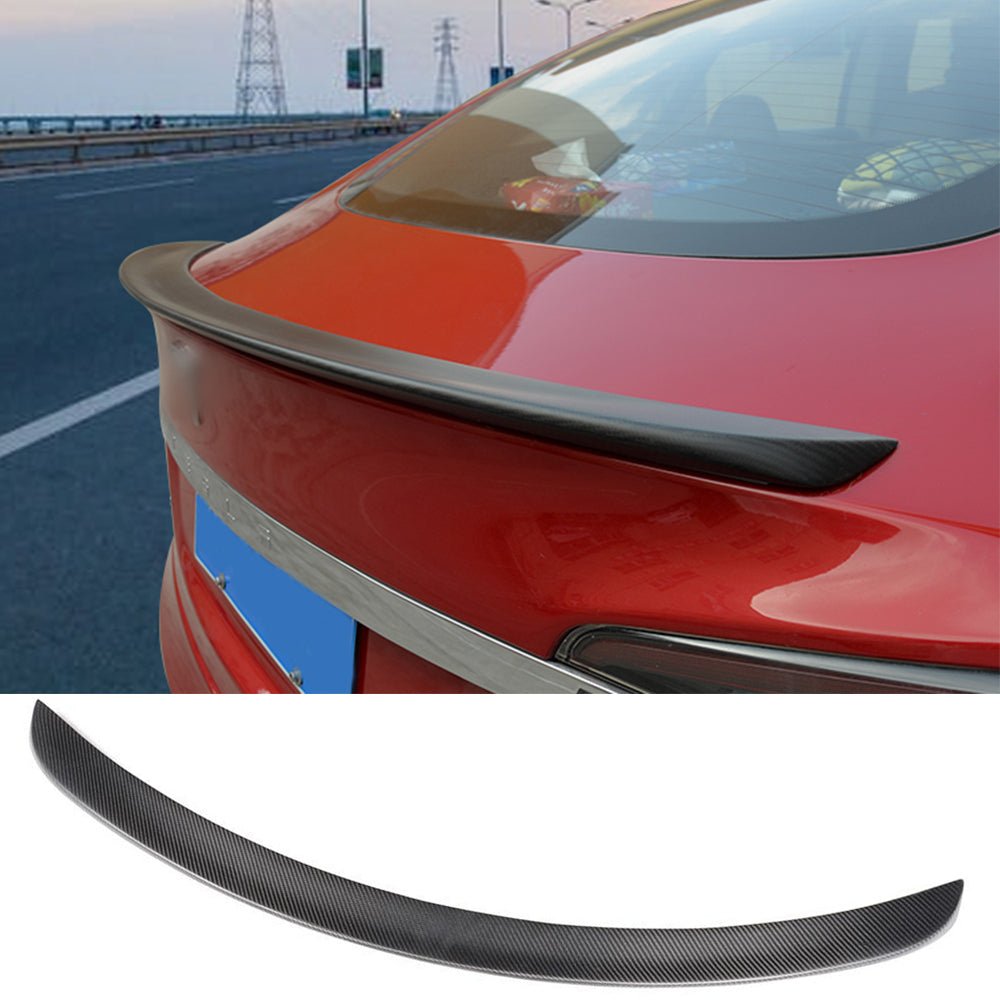 Tesla Model S Spoiler Blade Performance - Carbon Fiber Exterior Mods (2014-2019) - Tesery Official Store