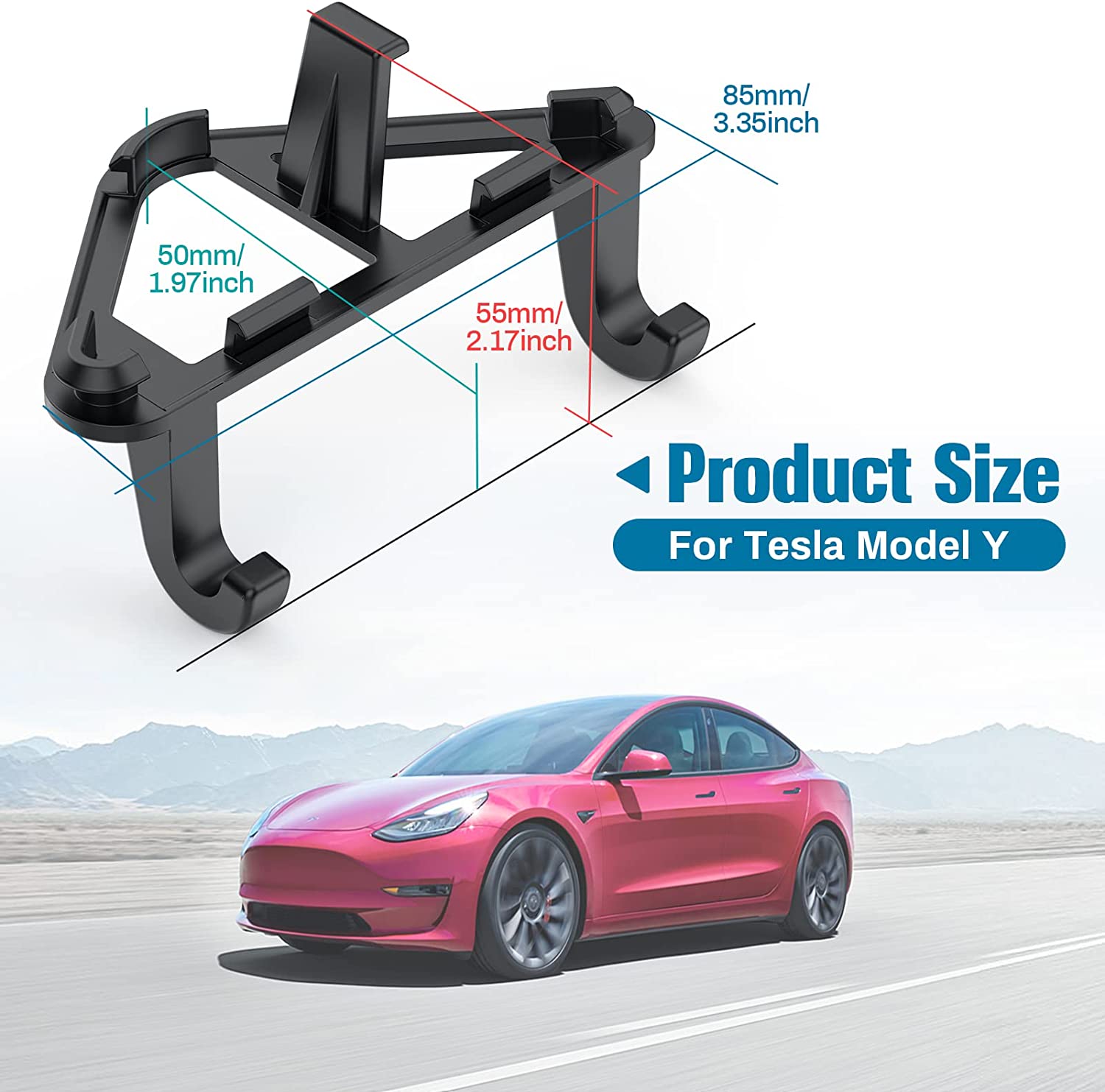 for Tesla Model Y Car Rear Trunk Hook Front Trunk Hook Holder Clips Upgrade  Trunk Grocery Bag Hooks Car Interior Accessori V7J0