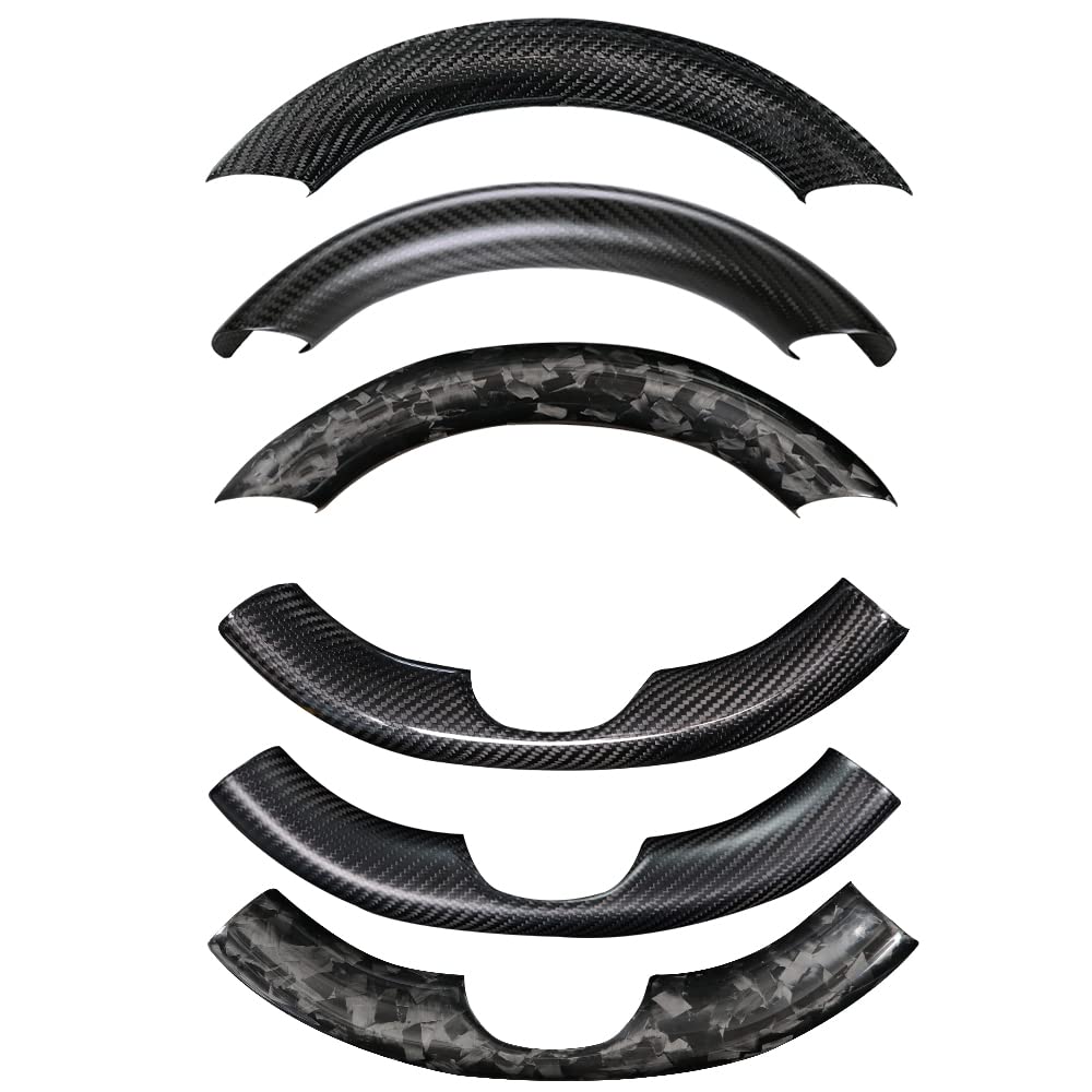 Upper / Lower Parts Steering Wheel Accessories for Tesla Model 3 / Y - Carbon Fiber Interior Mods - Tesery Official Store