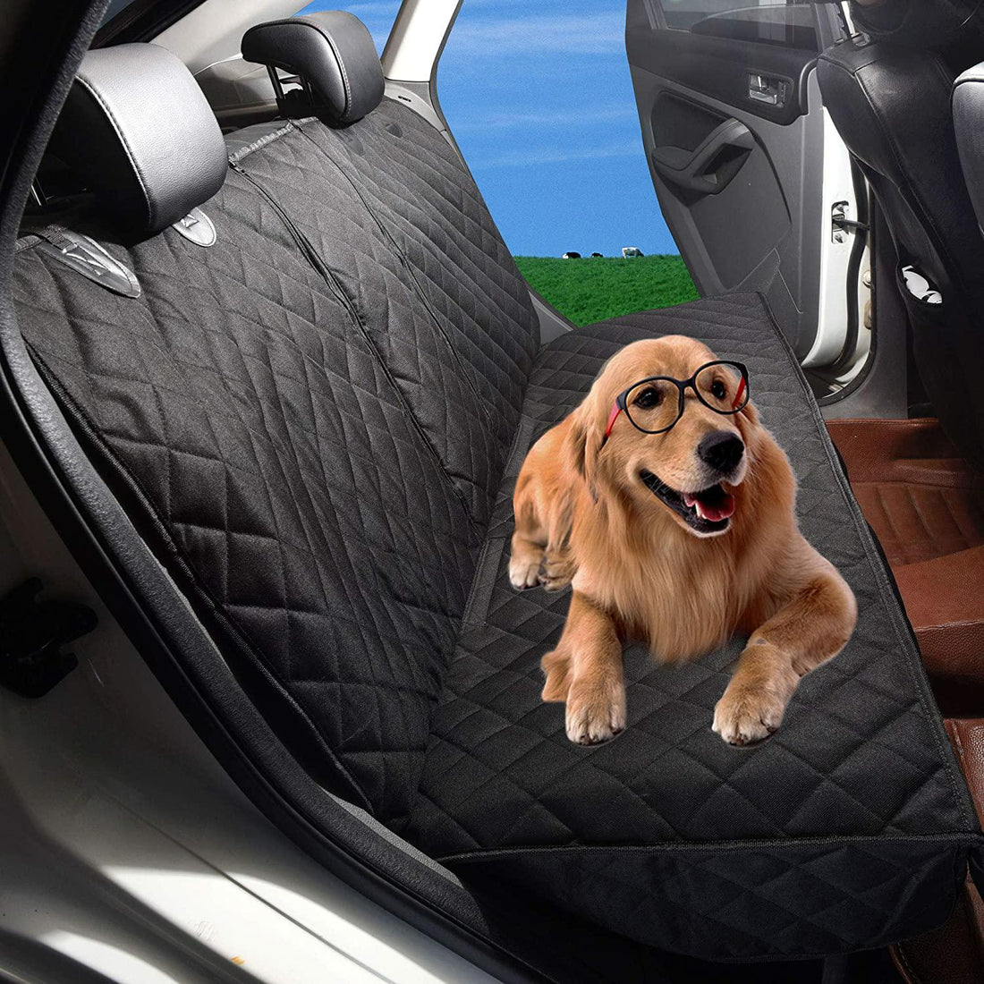 Waterproof Dog Seat Cover Car Pet Mat with Double Zipper for Model 3/Y/S/X - Tesery Official Store